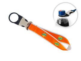Key ring with buckle for bottle